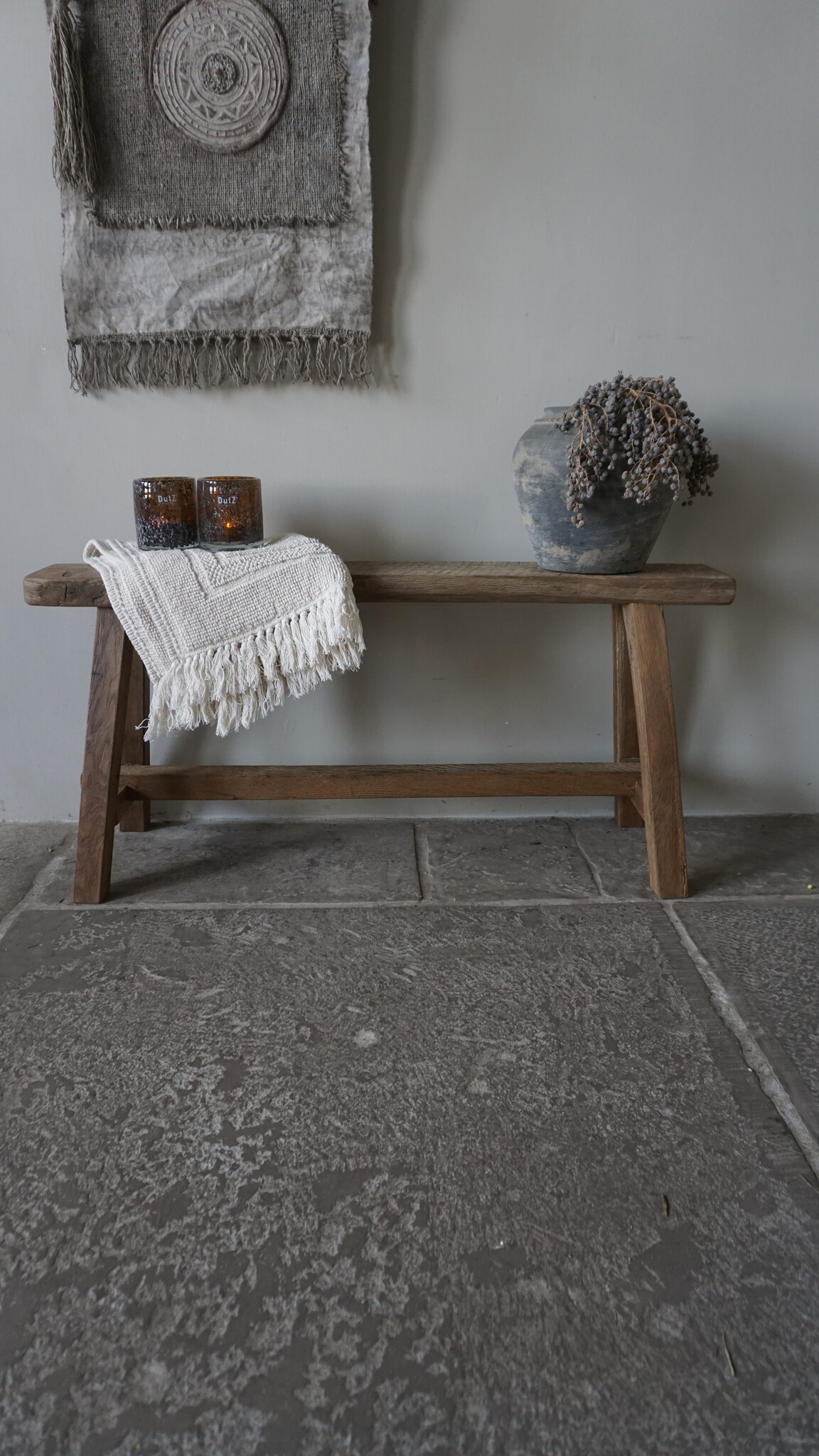 Rene Houtman Oud Eikenhouten Bankje | B80 x H46 x D30 cm