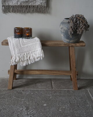 Rene Houtman Oud Eikenhouten Bankje | B80 x H46 x D30 cm