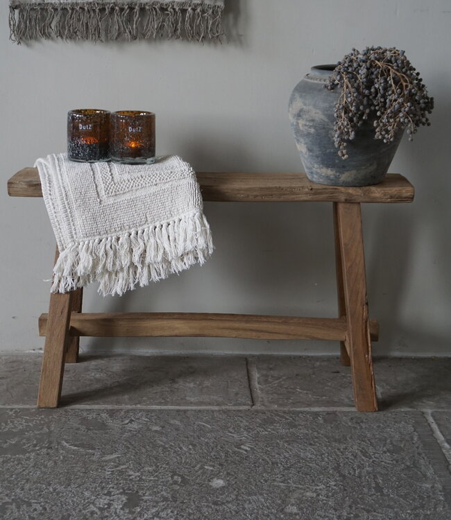 Rene Houtman Oud Eikenhouten Bankje | B80 x H46 x D30 cm
