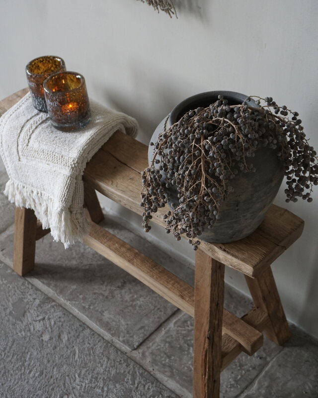 Rene Houtman Oud Eikenhouten Bankje | B80 x H46 x D30 cm