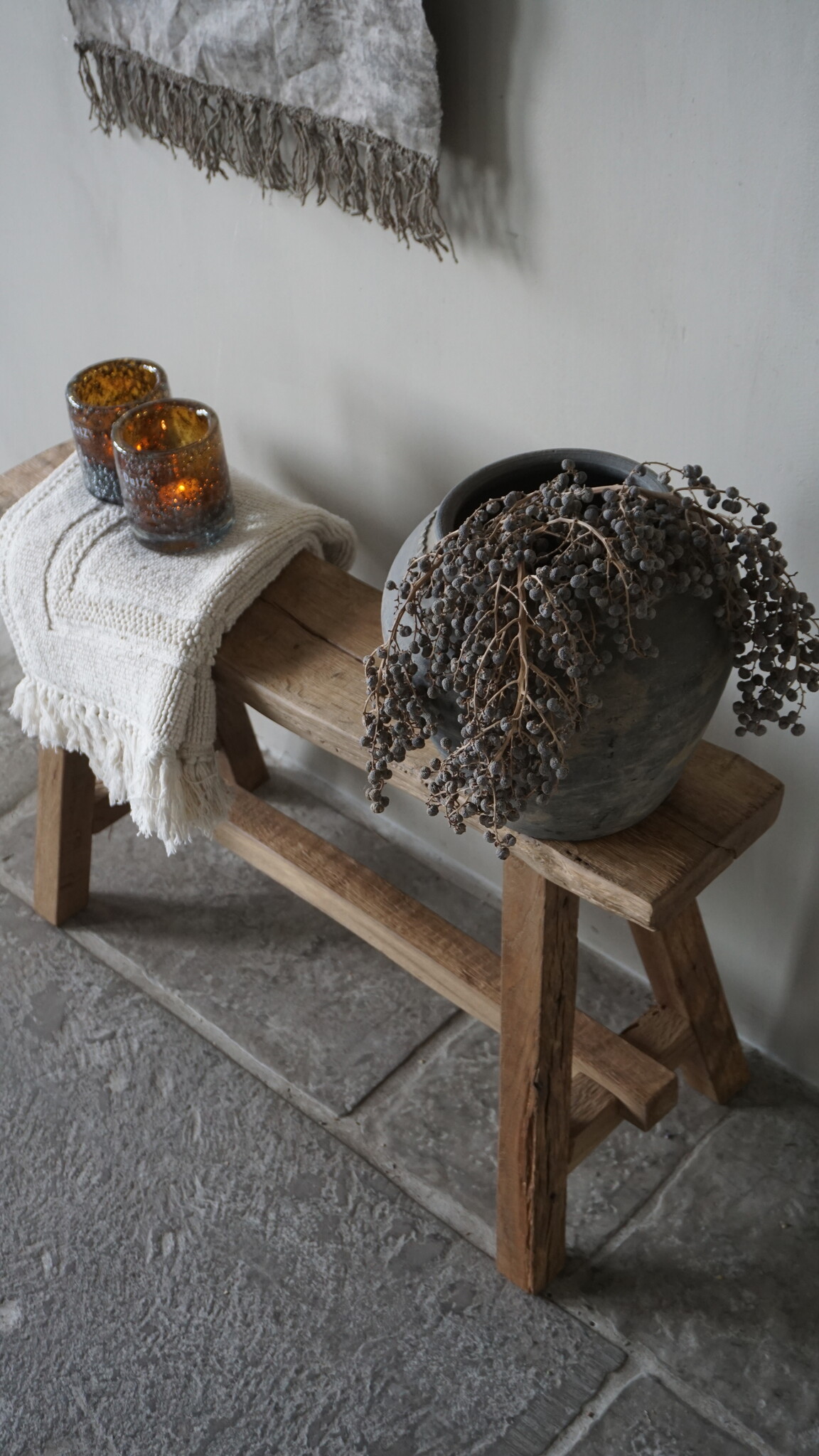Rene Houtman Oud Eikenhouten Bankje | B80 x H46 x D30 cm