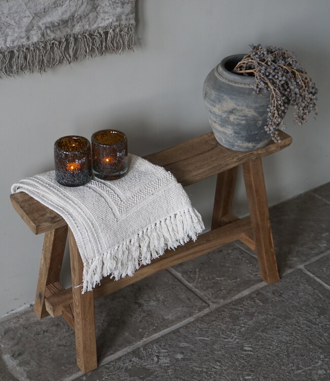 Rene Houtman Oud Eikenhouten Bankje | B80 x H46 x D30 cm