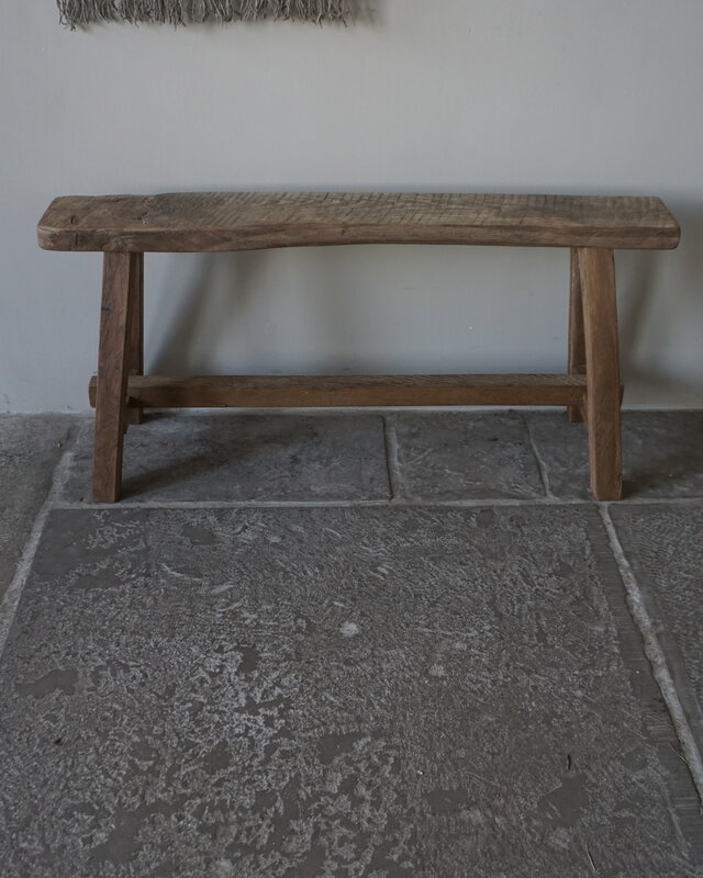 Rene Houtman Oud Eikenhouten Bankje | B80 x H46 x D30 cm