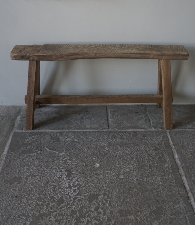 Rene Houtman Oud Eikenhouten Bankje | B80 x H46 x D30 cm