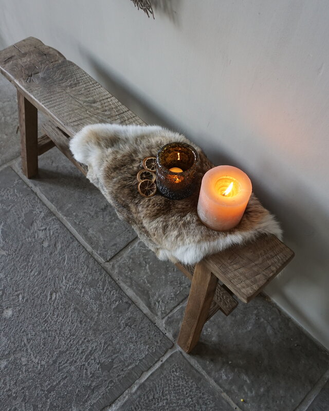 Rene Houtman Oud Eikenhouten Bankje | B100 x H46 x D30 cm