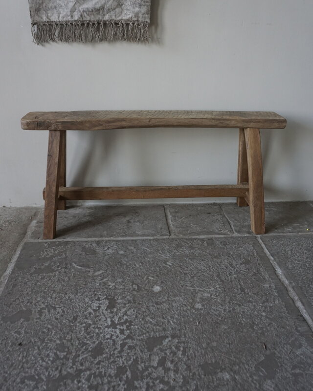 Rene Houtman Oud Eikenhouten Bankje | B100 x H46 x D30 cm