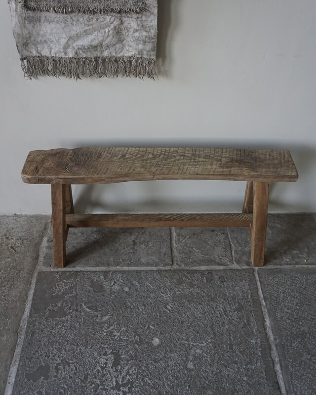 Rene Houtman Oud Eikenhouten Bankje | B100 x H46 x D30 cm