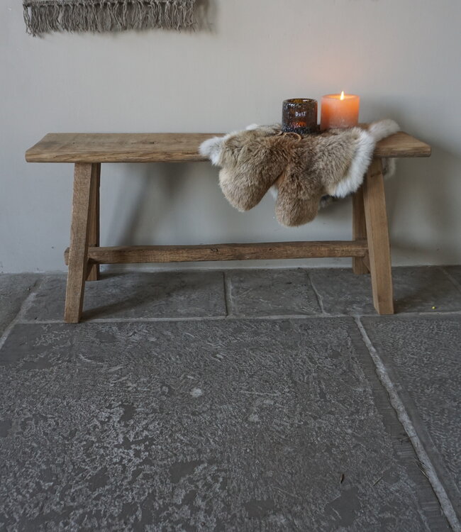 Rene Houtman Oud Eikenhouten Bankje | B100 x H45,5 x D30 cm