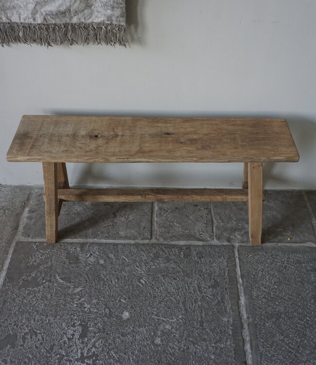 Rene Houtman Oud Eikenhouten Bankje | B100 x H45,5 x D30 cm