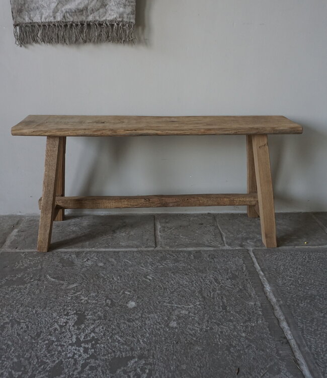 Rene Houtman Oud Eikenhouten Bankje | B100 x H45,5 x D30 cm