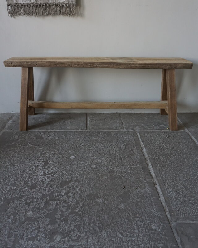 Rene Houtman Oud Eikenhouten Bankje | B120 x H45,5 x D31 cm