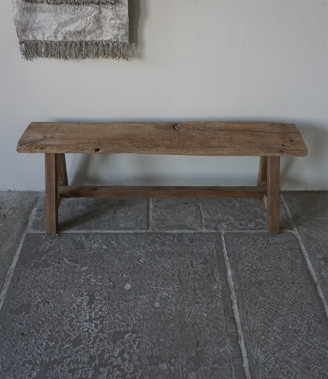 Rene Houtman Oud Eikenhouten Bankje | B120 x H45,5 x D32 cm