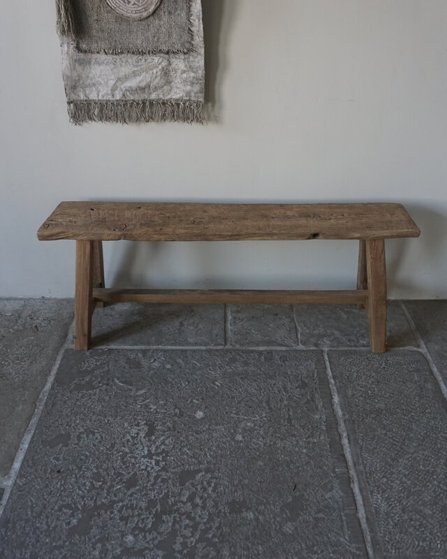 Rene Houtman Oud Eikenhouten Bankje | B120 x H44,5 x D31 cm