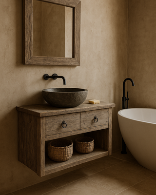 Rene Houtman Zwevend Toiletmeubel Hannah | Geborsteld Eikenhout