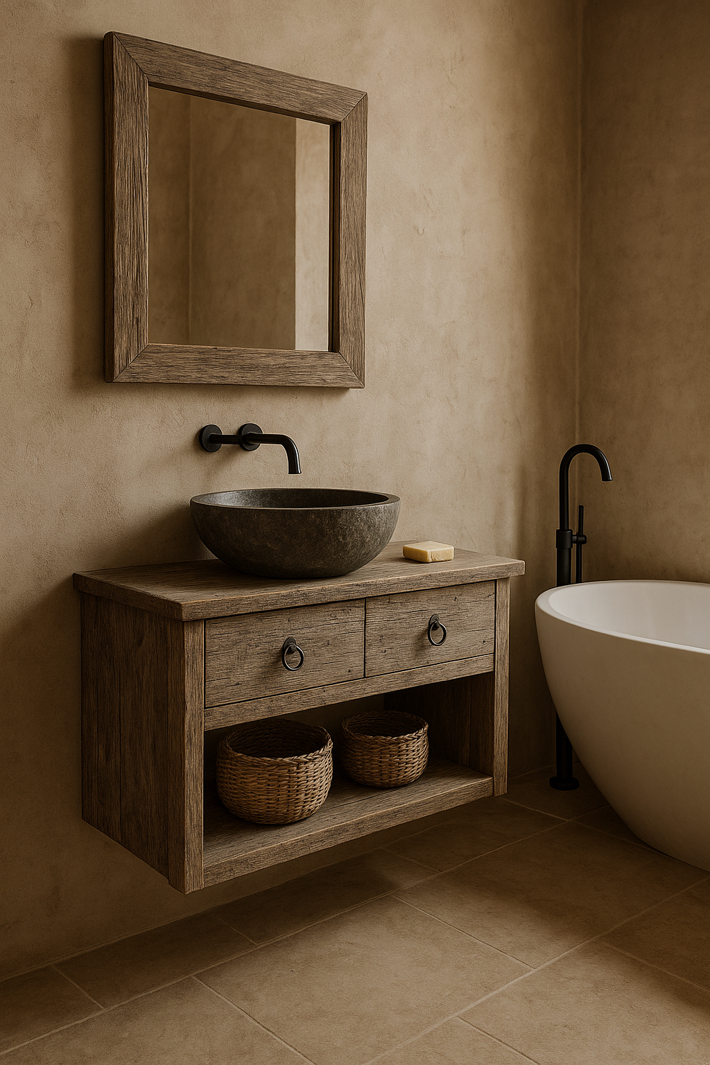 Rene Houtman Zwevend Toiletmeubel Hannah | Geborsteld Eikenhout