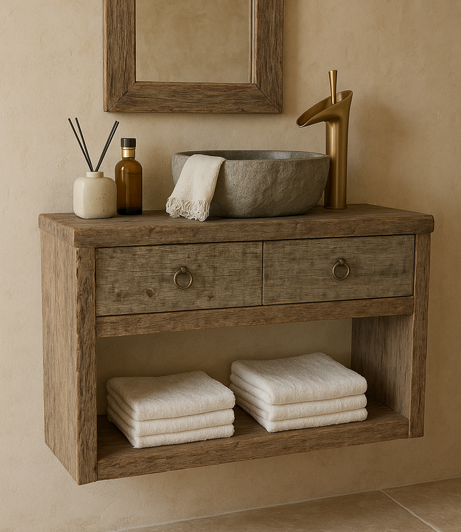 Rene Houtman Zwevend Toiletmeubel Hannah | Geborsteld Eikenhout