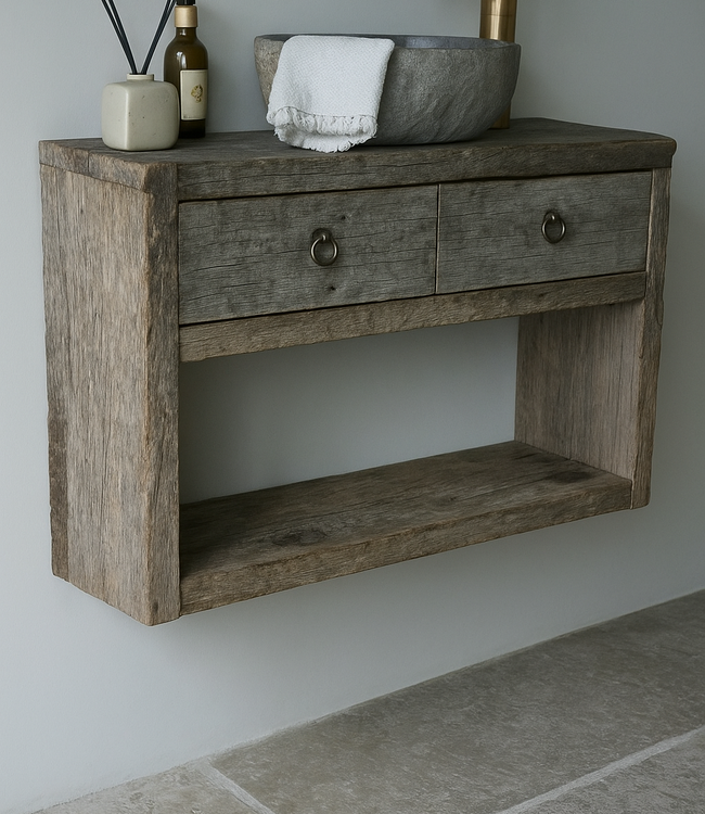 Rene Houtman Zwevend Toiletmeubel Hannah | Geborsteld Eikenhout