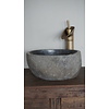 Kleine Stenen Waskom + Spoelgat | H14 x B31 x D26 cm