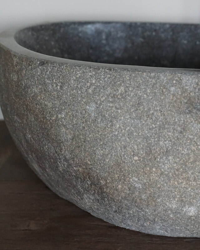 Rene Houtman Kleine Stenen Waskom + Spoelgat | H14 x B31 x D26 cm