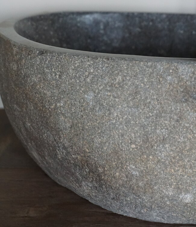 Rene Houtman Kleine Stenen Waskom + Spoelgat | H14 x B31 x D26 cm