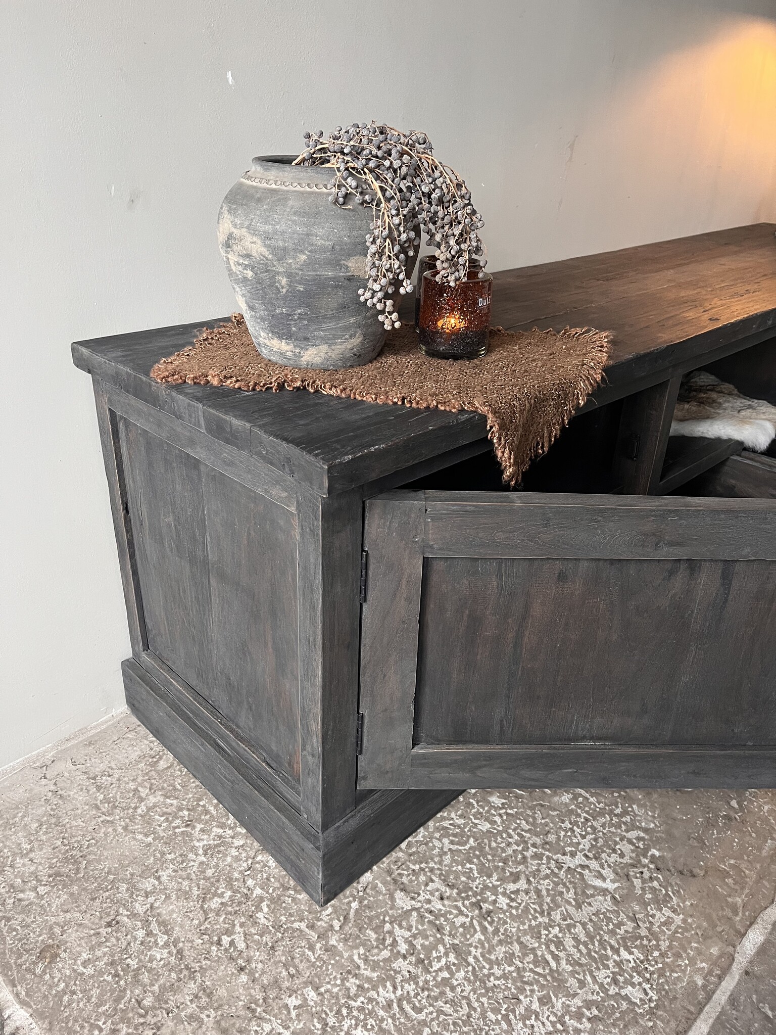 Rene Houtman TV-Meubel Rough | Dark Grey | B220xD50xH60 cm