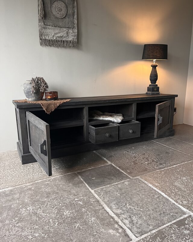 Rene Houtman TV-Meubel Rough | Dark Grey | B220xD50xH60 cm