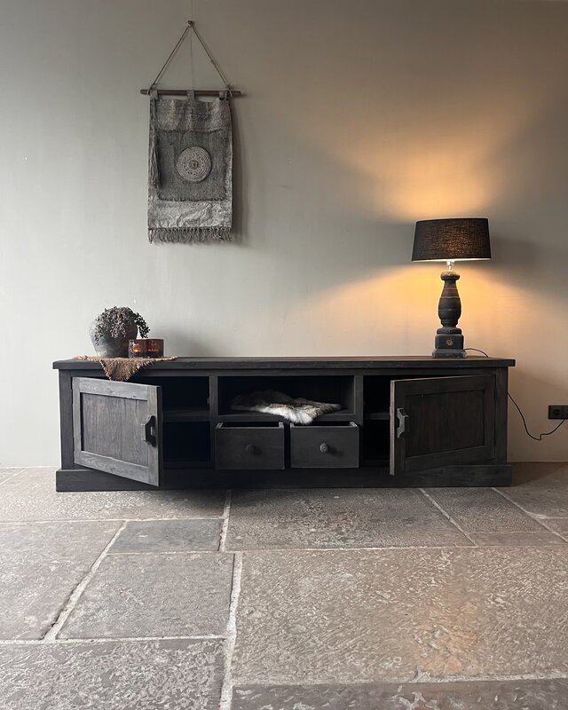 Rene Houtman TV-Meubel Rough | Dark Grey | B220xD50xH60 cm