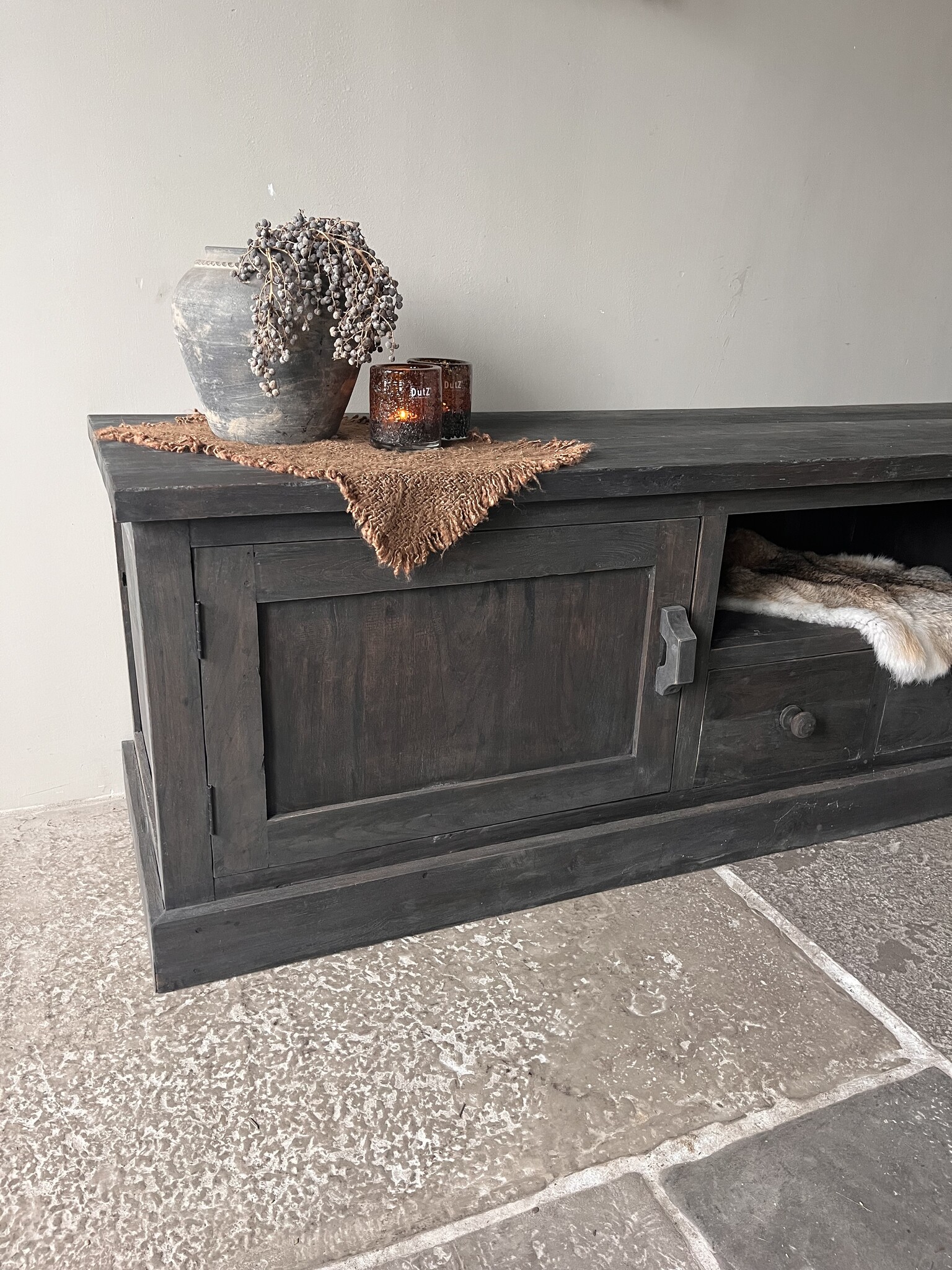 Rene Houtman TV-Meubel Rough | Dark Grey | B220xD50xH60 cm