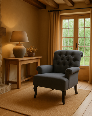 Rene Houtman Fauteuil Bo Met Capiton | H95xB72xD77 cm