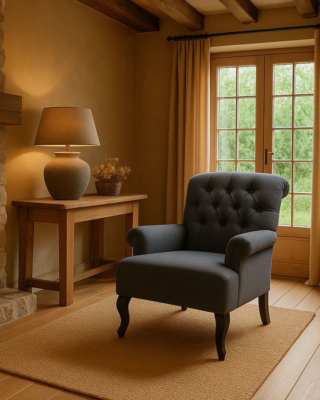 Rene Houtman Fauteuil Bo Met Capiton | H95xB72xD77 cm