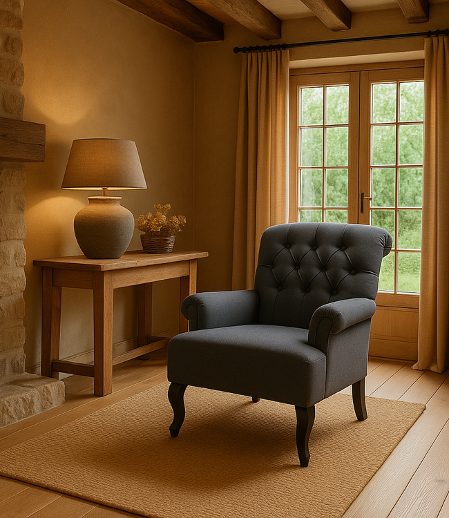 Rene Houtman Fauteuil Bo Met Capiton | H95xB72xD77 cm