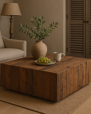 Rene Houtman Salontafel Oud Teak Hout Forino 100x100 Cm