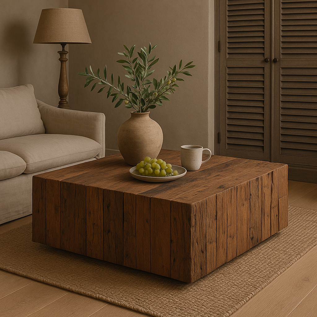 Rene Houtman Salontafel Oud Teak Hout Forino 100x100 Cm