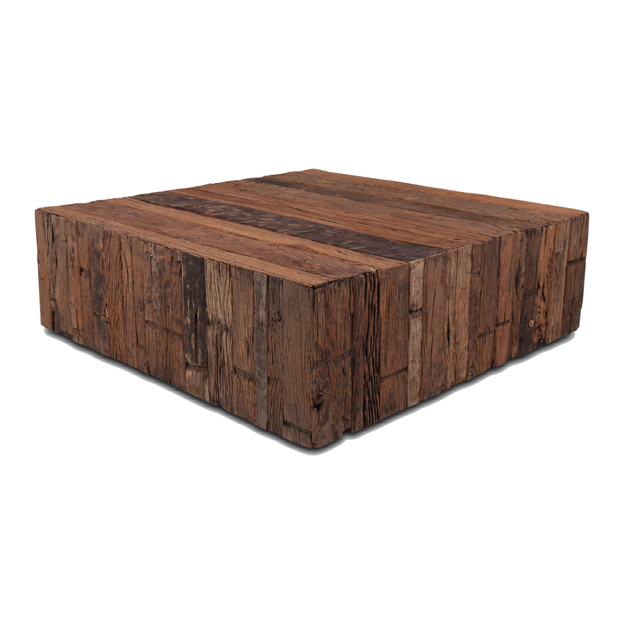 Rene Houtman Salontafel Oud Teak Hout Forino 100x100 Cm