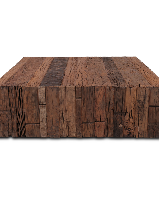 Rene Houtman Salontafel Oud Teak Hout Forino 100x100 Cm