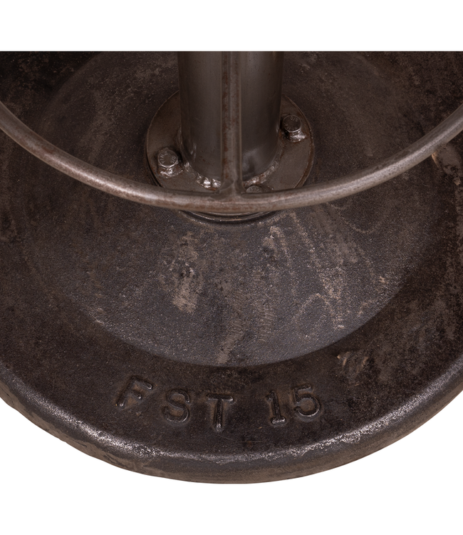 Rene Houtman Bartafel Rond 80 cm x H107 Cm Ijzer Teakhout