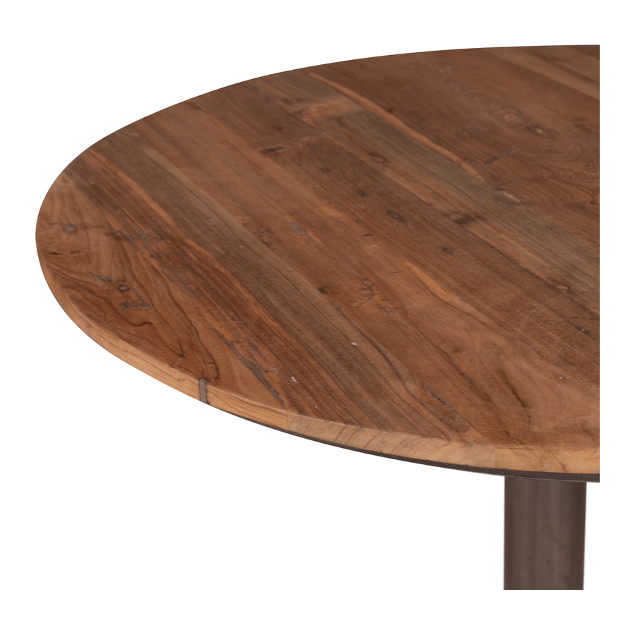 Rene Houtman Bartafel Rond 80 cm x H107 Cm Ijzer Teakhout