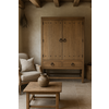 Dichte 2-deurs kast 2 Lades - Naturel H220xB130xD50