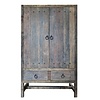 Dichte 2-deurs kast 2 Lades - Grijs H220xB130xD50