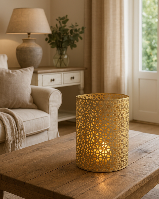 Countryfield Windlicht Taya | M | Naturel | H22,5 x D17 cm