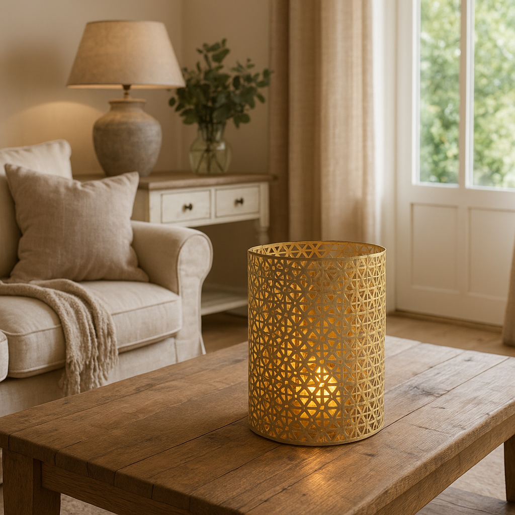 Countryfield Windlicht Taya | M | Naturel | H22,5 x D17 cm