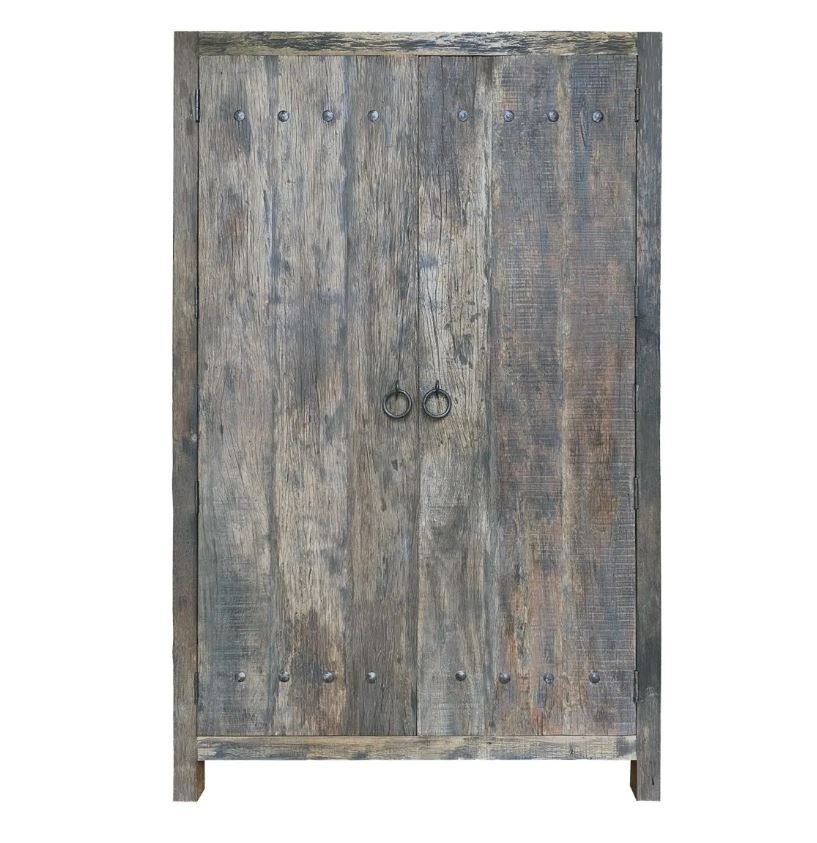 Rene Houtman Opbergkast Dicht 2-Deurs H190xB120xD45 Cm - Grijs