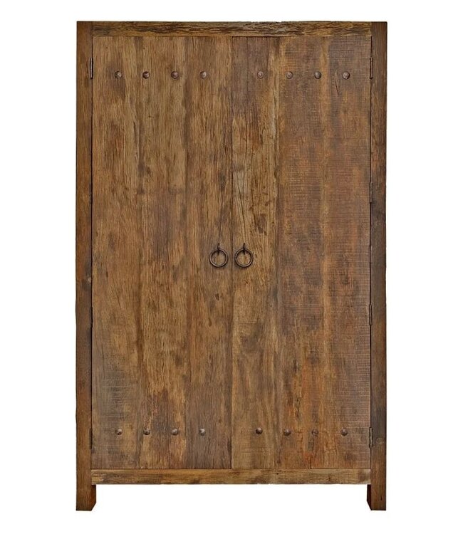 Rene Houtman Opbergkast Dicht 2-Deurs H190xB120xD45 Cm - Naturel