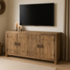 Tv-meubel Rough 180x90x45 Cm Naturel 4 deurs