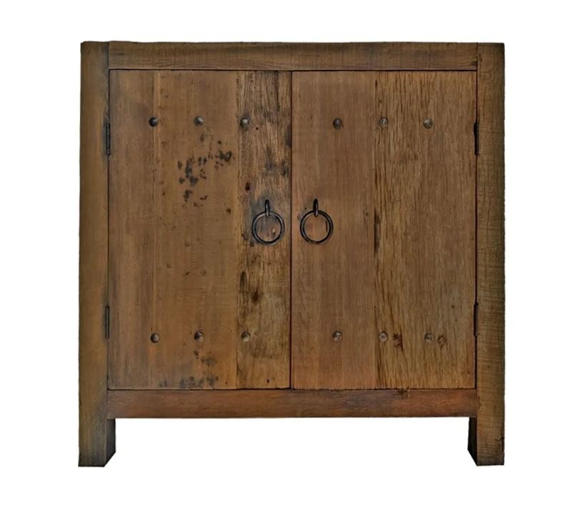 Rene Houtman Commode Oud Hout 2-Deurs Naturel H90xB90xD40 Cm