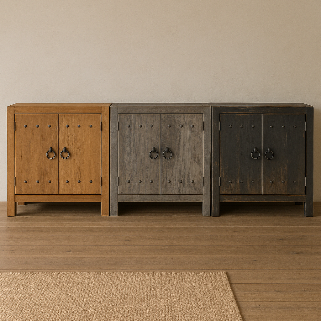 Rene Houtman Commode Oud Hout 2-Deurs Grijs H90xB90xD40 Cm