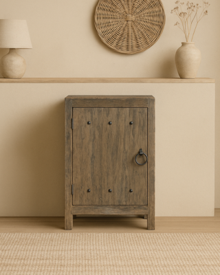 Rene Houtman Commode Oud Hout 2-Deurs Grijs H90xB60xD40 Cm