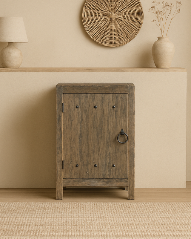 Rene Houtman Commode Oud Hout 2-Deurs Grijs H90xB60xD40 Cm
