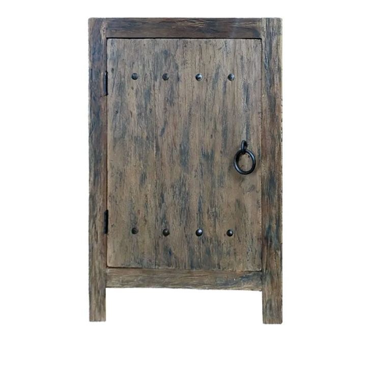 Rene Houtman Commode Oud Hout 2-Deurs Grijs H90xB60xD40 Cm
