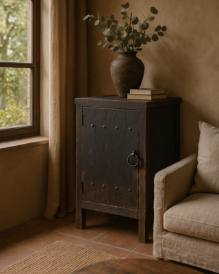 Rene Houtman Commode Oud Hout Old Black H90xB60xD40 Cm